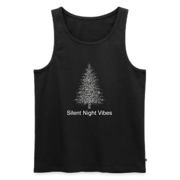 Silent Night Vibes - Silhouette d’arbre - Débardeur bio Premium Homme - noir - Devant - AI Model Male 178 light (178cm)