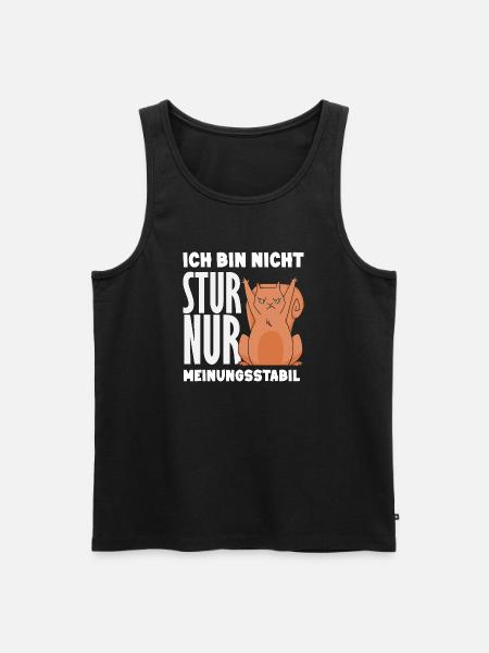 Nicht stur nur Meinungsstabil - Männer Premium Bio Tank Top - Schwarz