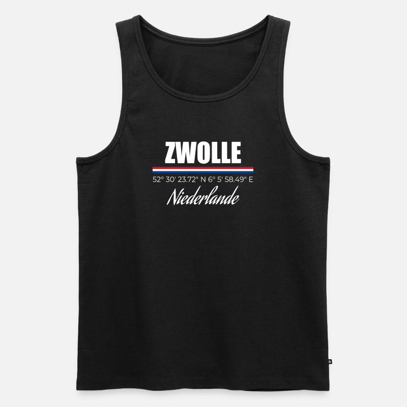 Zwolle - Männer Premium Bio Tank Top - Schwarz