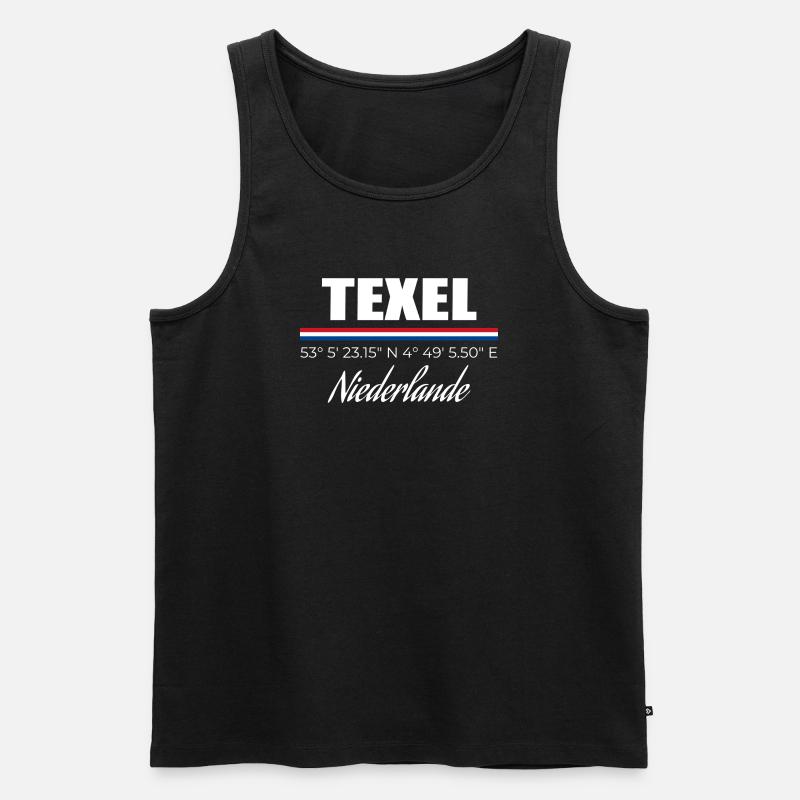 Texel - Männer Premium Bio Tank Top - Schwarz
