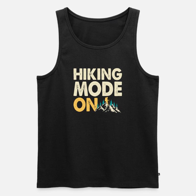 Wandern Wanderer Bergsteiger Geschenk - Männer Premium Bio Tank Top - Schwarz