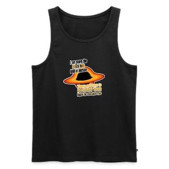 I am more the Black Hole kind o' person - Männer Premium Bio Tank Top - Schwarz - Vorne - AI Model Male 178 light (178cm)