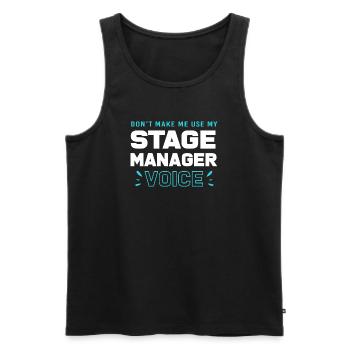 Theater Stage Manager Bühne - Männer Premium Bio Tank Top - Schwarz - Vorne - AI Model Male 178 light (178cm)