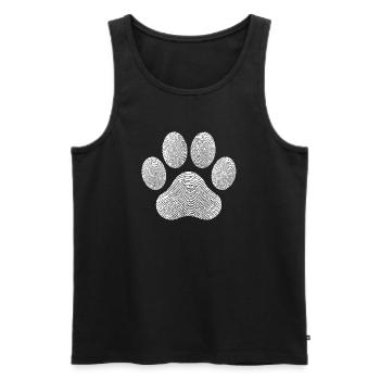 Katze Tier Liebhaber Illustration Hund - Männer Premium Bio Tank Top - Schwarz - Vorne - AI Model Male 178 light (178cm)