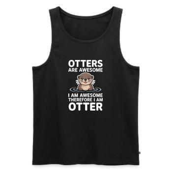 Otter Spruch Otters Lustiges Otter Geschenk - Männer Premium Bio Tank Top - Schwarz - Vorne - AI Model Male 178 light (178cm)