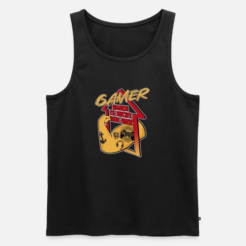 Gaming - Männer Premium Bio Tank Top - Schwarz