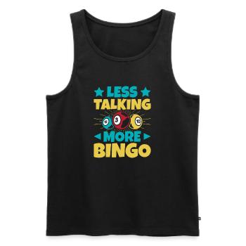 Bingo Game Less Talking More Bingo - Männer Premium Bio Tank Top - Schwarz - Vorne - Michal (187cm)