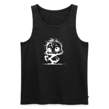 Duck in Survival Mode Caffeine Coma Mug - Men's Premium Organic Tank Top - black - Front - AI Model Male 178 light (178cm)