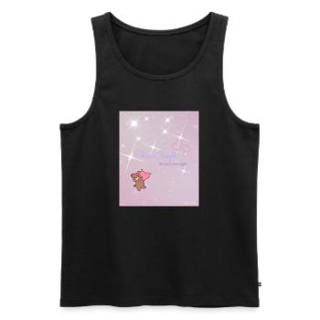 Shine Bright – Be Your Own Light - Männer Premium Bio Tank Top - Schwarz - Vorne - AI Model Male 178 light (178cm)