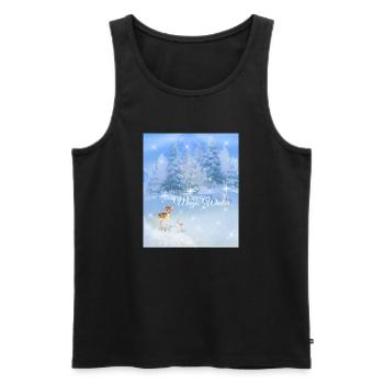 Magic Winter | Enchanting Christmas Design - Männer Premium Bio Tank Top - Schwarz - Vorne - AI Model Male 178 light (178cm)
