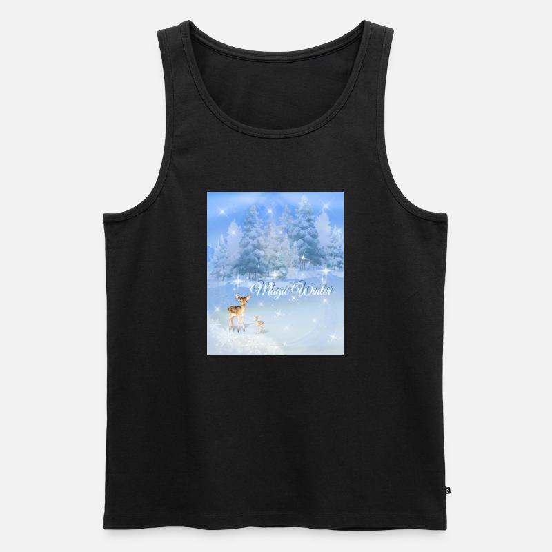 Magic Winter | Enchanting Christmas Design - Männer Premium Bio Tank Top - Schwarz