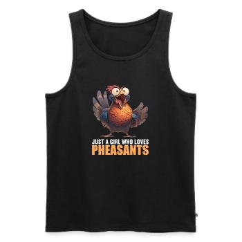 Pheasants Pheasant - Men's Premium Organic Tank Top - black - Front - Michal (187cm)