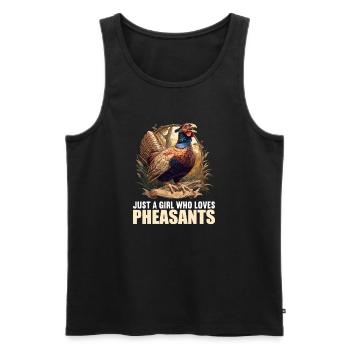 Pheasants Pheasant - Men's Premium Organic Tank Top - black - Front - Michal (187cm)
