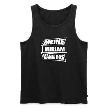Miriam Miriam - Männer Premium Bio Tank Top - Schwarz - Vorne - Michal (187cm)