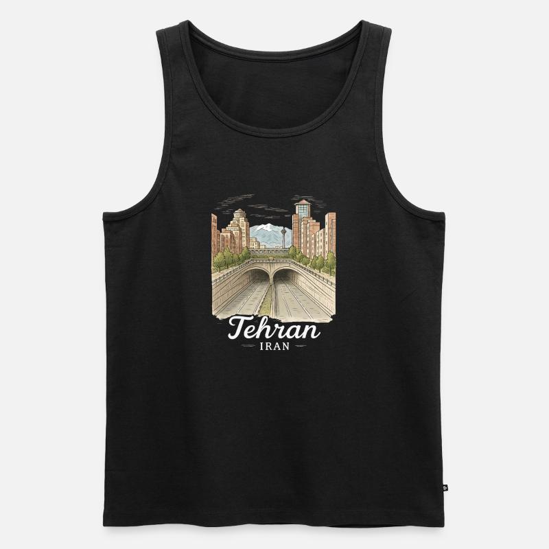 Teheran Iran - Männer Premium Bio Tank Top - Schwarz