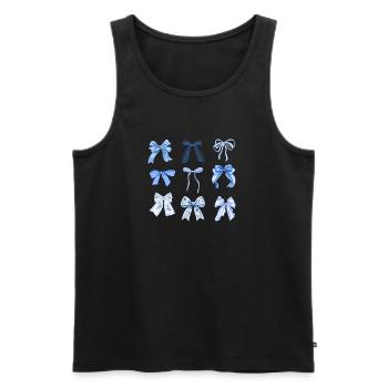 Blaue Knoten - Männer Premium Bio Tank Top - Schwarz - Vorne - AI Model Male 178 light (178cm)