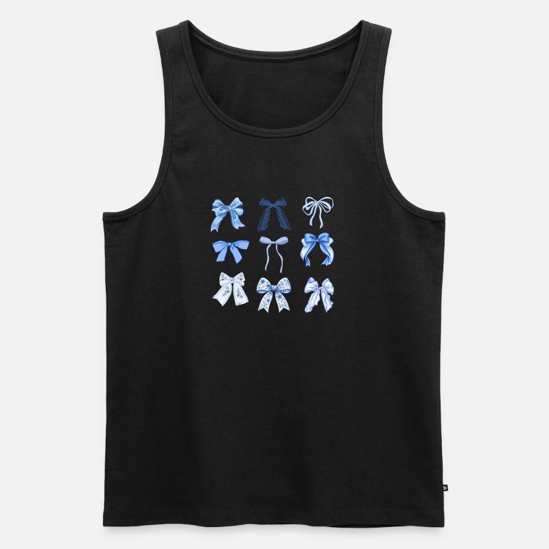 Blaue Knoten - Männer Premium Bio Tank Top - Schwarz