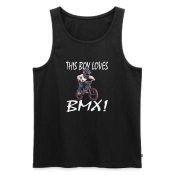 Junge BMX Motiv - Männer Premium Bio Tank Top - Schwarz - Vorne - AI Model Male 178 light (178cm)