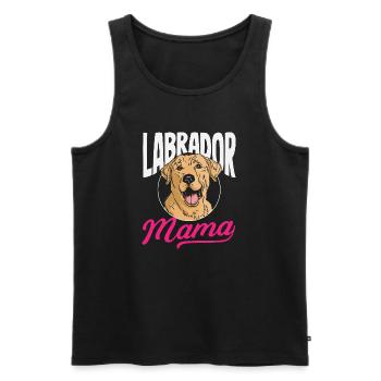 Astuces du Labrador - Débardeur bio Premium Homme - noir - Devant - Michal (187cm)
