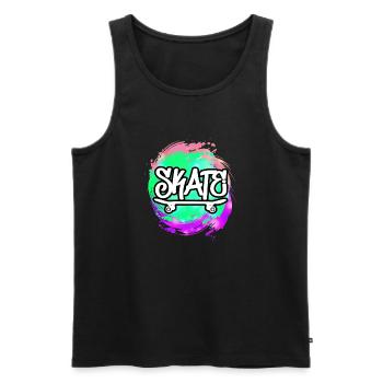 skateboard skate - Men's Premium Organic Tank Top - black - Front - Michal (187cm)