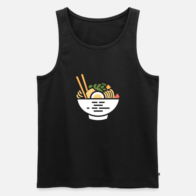 Ramen - Männer Premium Bio Tank Top - Schwarz