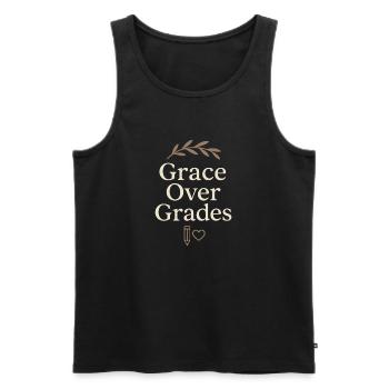 Christian Homeschool-Mother-Faith - Men's Premium Organic Tank Top - black - Front - AI Model Male 178 light (178cm)