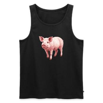 Cochon Cochon - Débardeur bio Premium Homme - noir - Devant - Michal (187cm)