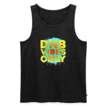 Drum n Bass Shirt Sommer DNB Colorful Vibes - Männer Premium Bio Tank Top - Schwarz - Vorne - Michal (187cm)