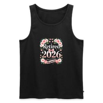 Ruhestand 2026 nicht mein Problem - Männer Premium Bio Tank Top - Schwarz - Vorne - Michal (187cm)