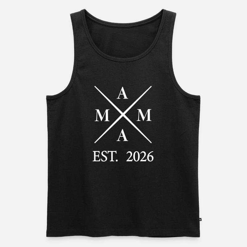 Mama EST 2026 - Männer Premium Bio Tank Top - Schwarz