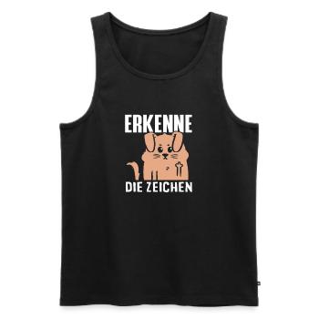 Recognize the Signs - Cheeky Dog Saying - Men's Premium Organic Tank Top - black - Front - AI Model Male 178 light (178cm)