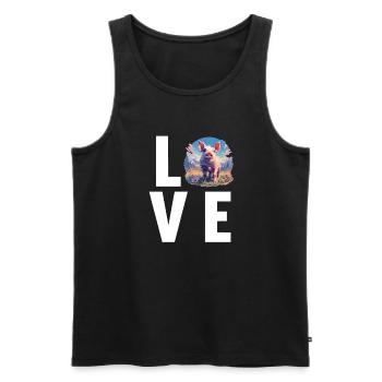 Schweine Schwein - Männer Premium Bio Tank Top - Schwarz - Vorne - AI Model Male 178 light (178cm)