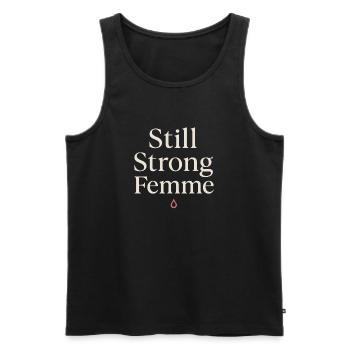 Elegant Feminine Lifestyle, Gentle - Men's Premium Organic Tank Top - black - Front - AI Model Male 178 light (178cm)