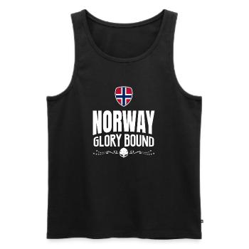 NORVÈGE GLOIRE - Débardeur bio Premium Homme - noir - Devant - AI Model Male 178 light (178cm)