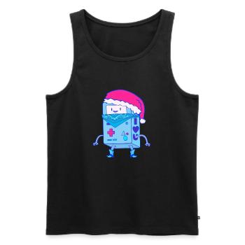 Kawaii Weihnachts-Roboter Santa Bot - Männer Premium Bio Tank Top - Schwarz - Vorne - Michal (187cm)