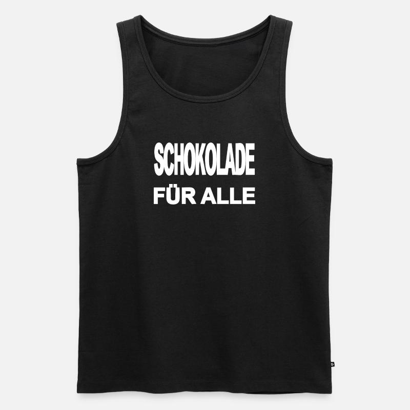 Schokolade - Männer Premium Bio Tank Top - Schwarz