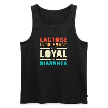 Milk Allergy Lactose Intolerance Flatulence - Men's Premium Organic Tank Top - black - Front - AI Model Male 178 light (178cm)