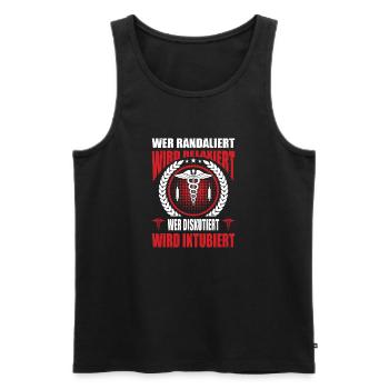 Pflegerin Geschenke Pflege Lustig Krankenpflegerin - Männer Premium Bio Tank Top - Schwarz - Vorne - Michal (187cm)