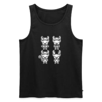 Weihnachtsmann Rentier Weihnachten - Männer Premium Bio Tank Top - Schwarz - Vorne - Michal (187cm)