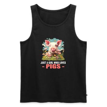 Cochon Cochon - Débardeur bio Premium Homme - noir - Devant - Michal (187cm)