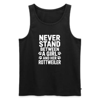 Rottweiler Spruch Mädchen Fun Rottweiler Geschenk - Männer Premium Bio Tank Top - Schwarz - Vorne - AI Model Male 178 light (178cm)