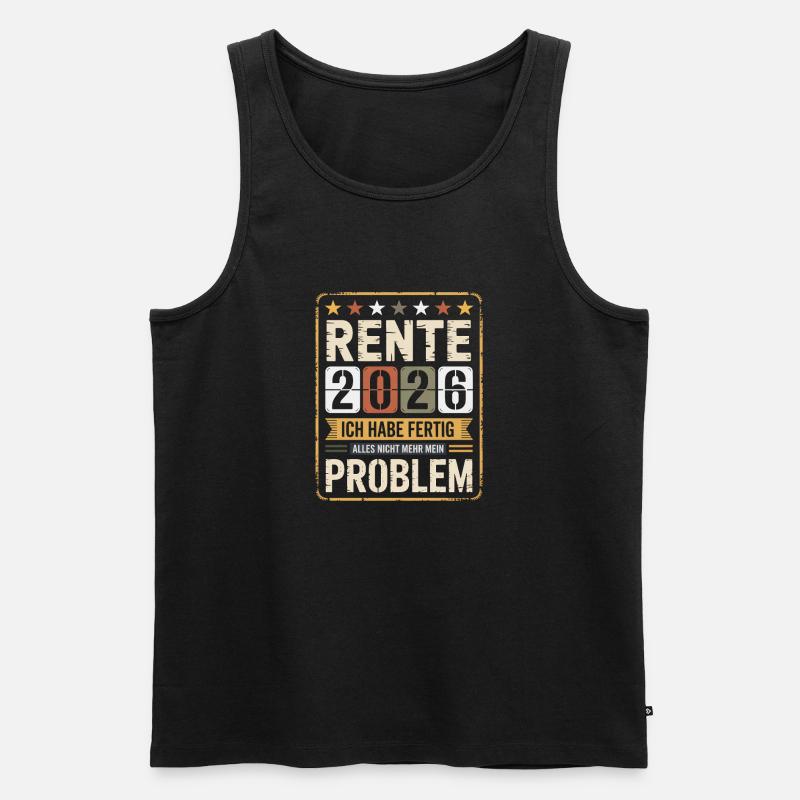 Rente 2026 Ich Habe Fertig - Männer Premium Bio Tank Top - Schwarz