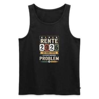 Rente 2026 Ich habe fertig - Männer Premium Bio Tank Top - Schwarz - Vorne - Michal (187cm)