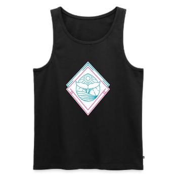 Wal Geometrische Formen – Trendy Hipster Design - Männer Premium Bio Tank Top - Schwarz - Vorne - AI Model Male 178 light (178cm)