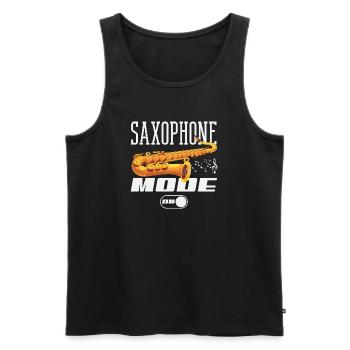Saxofon - Männer Premium Bio Tank Top - Schwarz - Vorne - Michal (187cm)