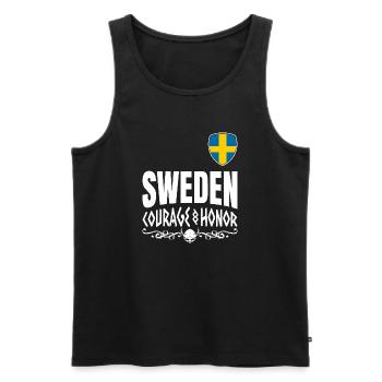 Sweden Nordic Spirit - Débardeur bio Premium Homme - noir - Devant - AI Model Male 178 light (178cm)