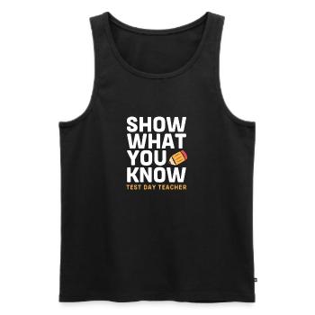Prüfung Lehrer Abi Abitur - Männer Premium Bio Tank Top - Schwarz - Vorne - Michal (187cm)