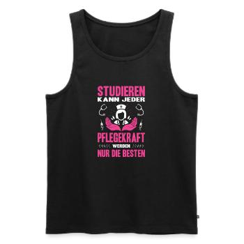 Pflegerin Geschenke Pflege Lustig Krankenpflegerin - Männer Premium Bio Tank Top - Schwarz - Vorne - Michal (187cm)