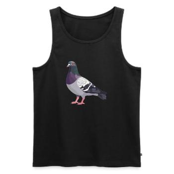 Tauben Taube - Männer Premium Bio Tank Top - Schwarz - Vorne - AI Model Male 178 light (178cm)