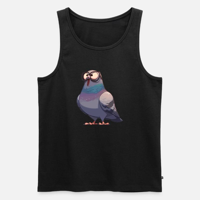 Tauben Taube - Männer Premium Bio Tank Top - Schwarz